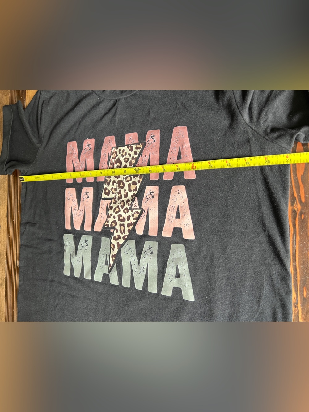 Salti Road Mama Graphic Tee Black Leopard Lightning Bolt Relaxed Fit cowgirl mom - Picture 9 of 11